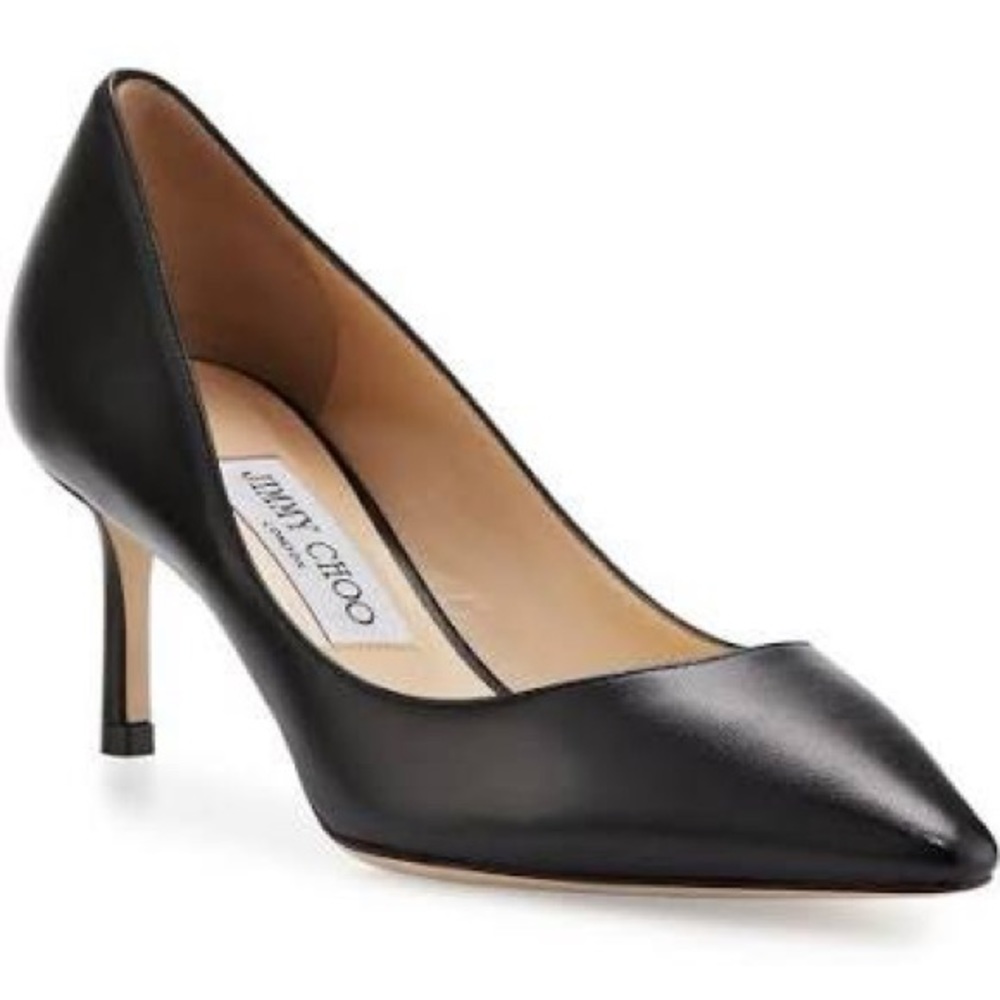 🍒JIMMY CHOO ROMY 60 - Black Leather🍒
